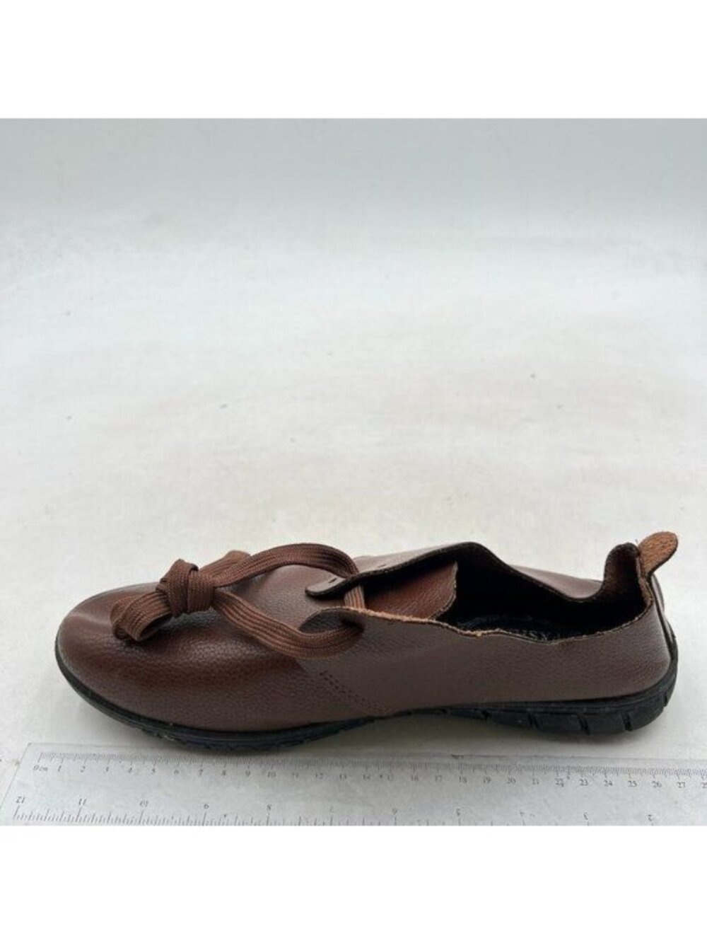 Men's Comfort Lace-Up Platform Oxford Shoes Round Toe Brown